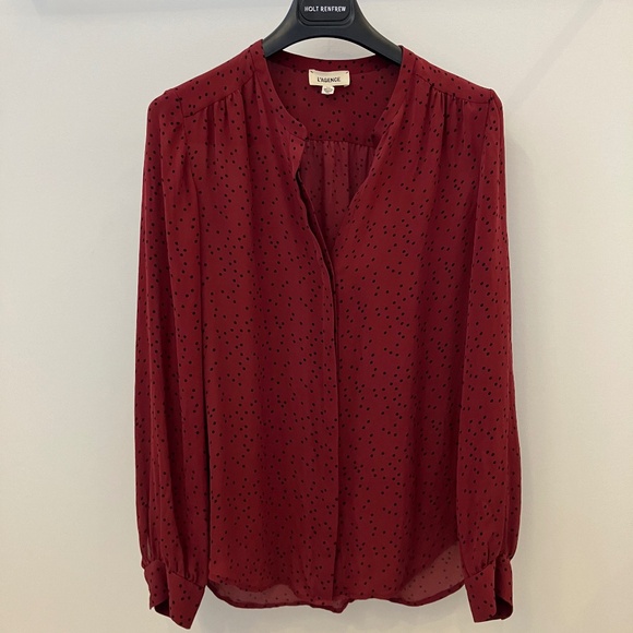 L’Agence Polka Dot Silk Blouse - Picture 1 of 16